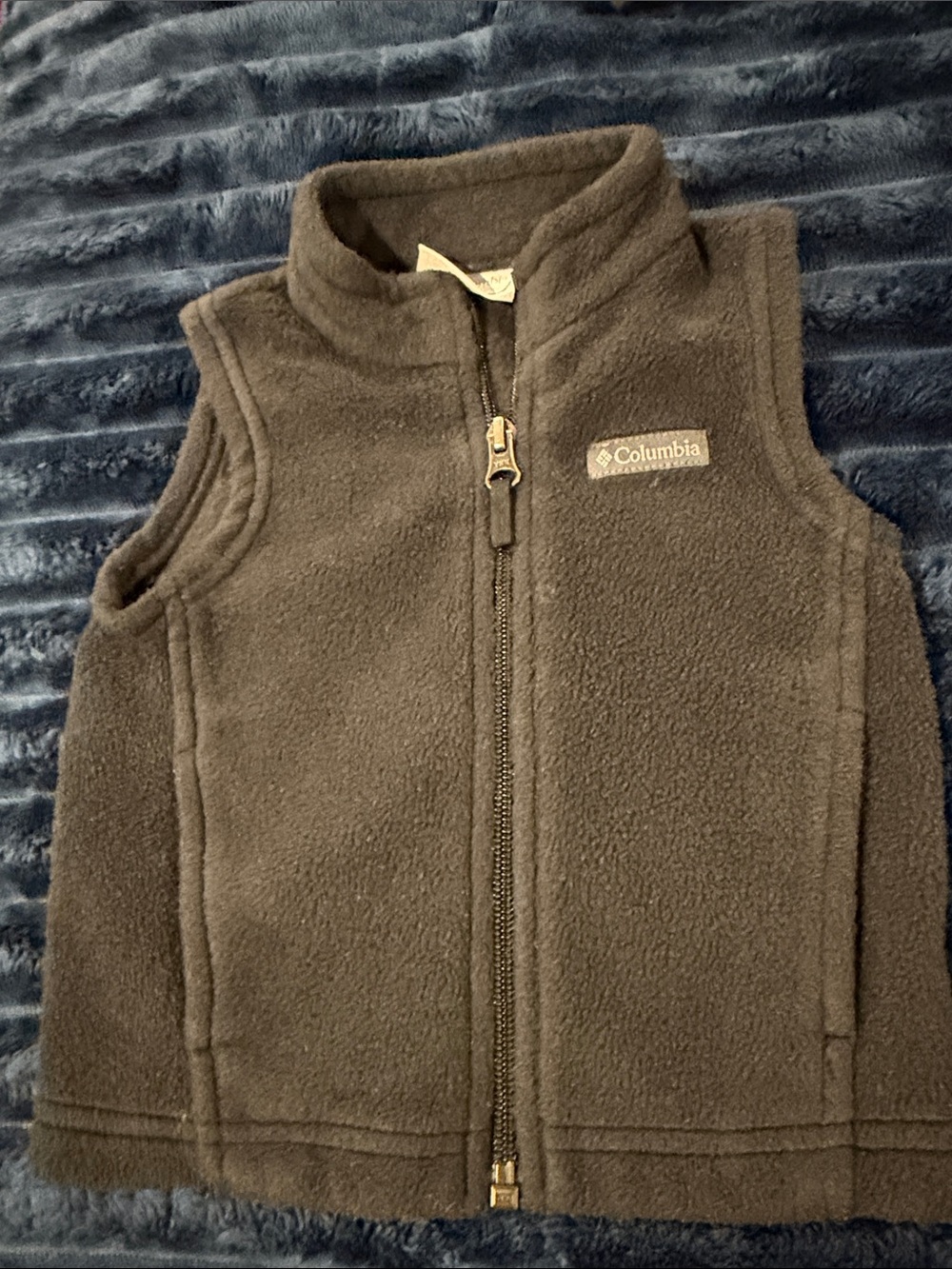 Columbia Baby Fleece Vest 6-12 Months Black Gray Unisex